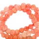 Glaskralen gemêleerd 6mm Salmon orange
